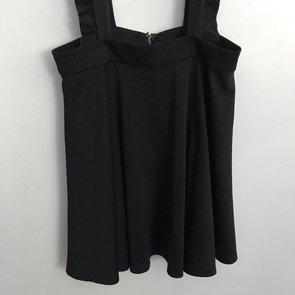 Shein Sz Small Ruffle Suspender Mini Black Flowy Womens Skirt - Picture 2 of 7